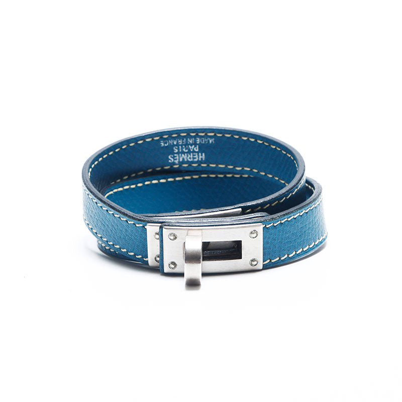 エルメス HERMES ケリー ブレスレット レザー シルバー金具 ◻︎O刻印