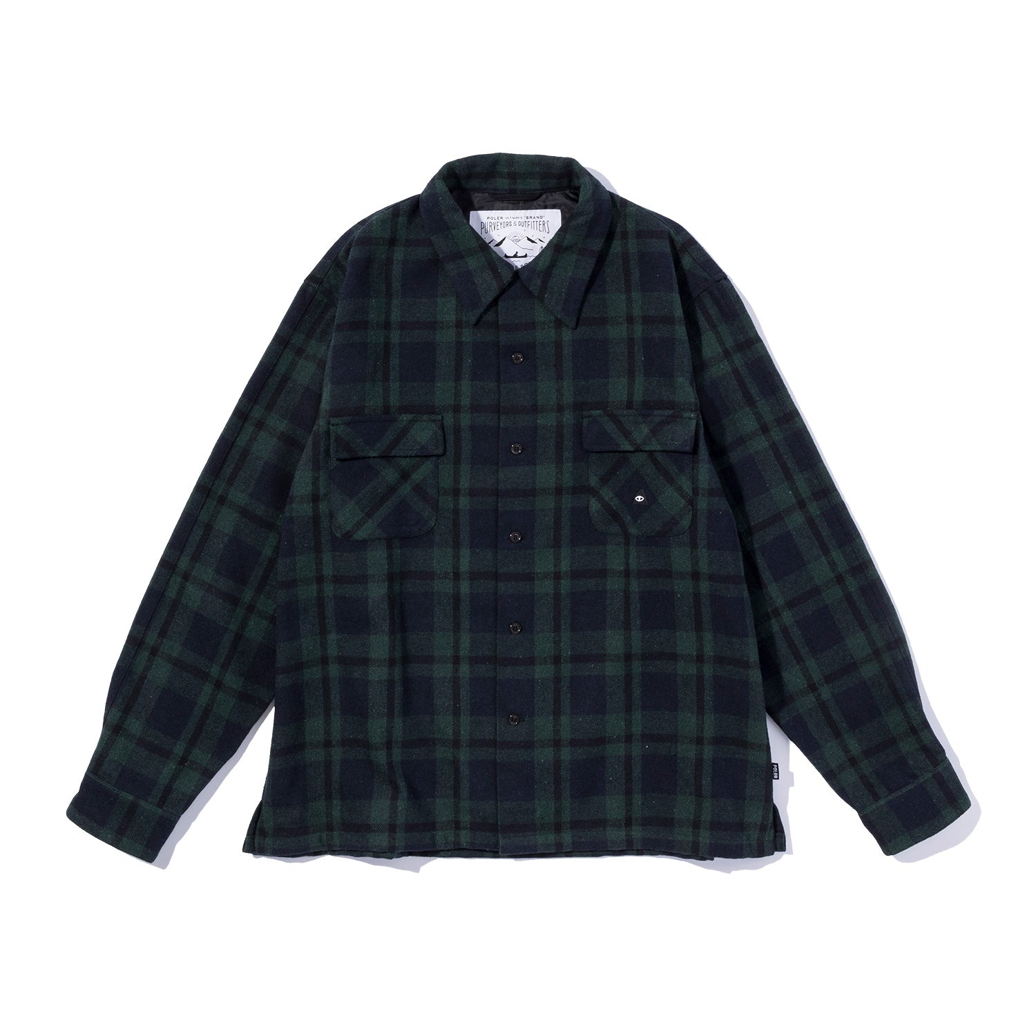 OPEN COLLAR FLANNEL WIDE SHIRT – polerjapan