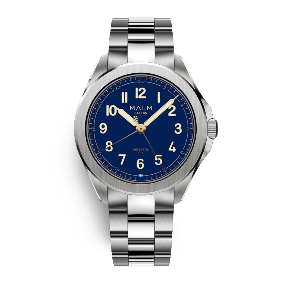 Malm Watches - Dalton Blue UTC Automatic 38 – Watches of Scandinavia