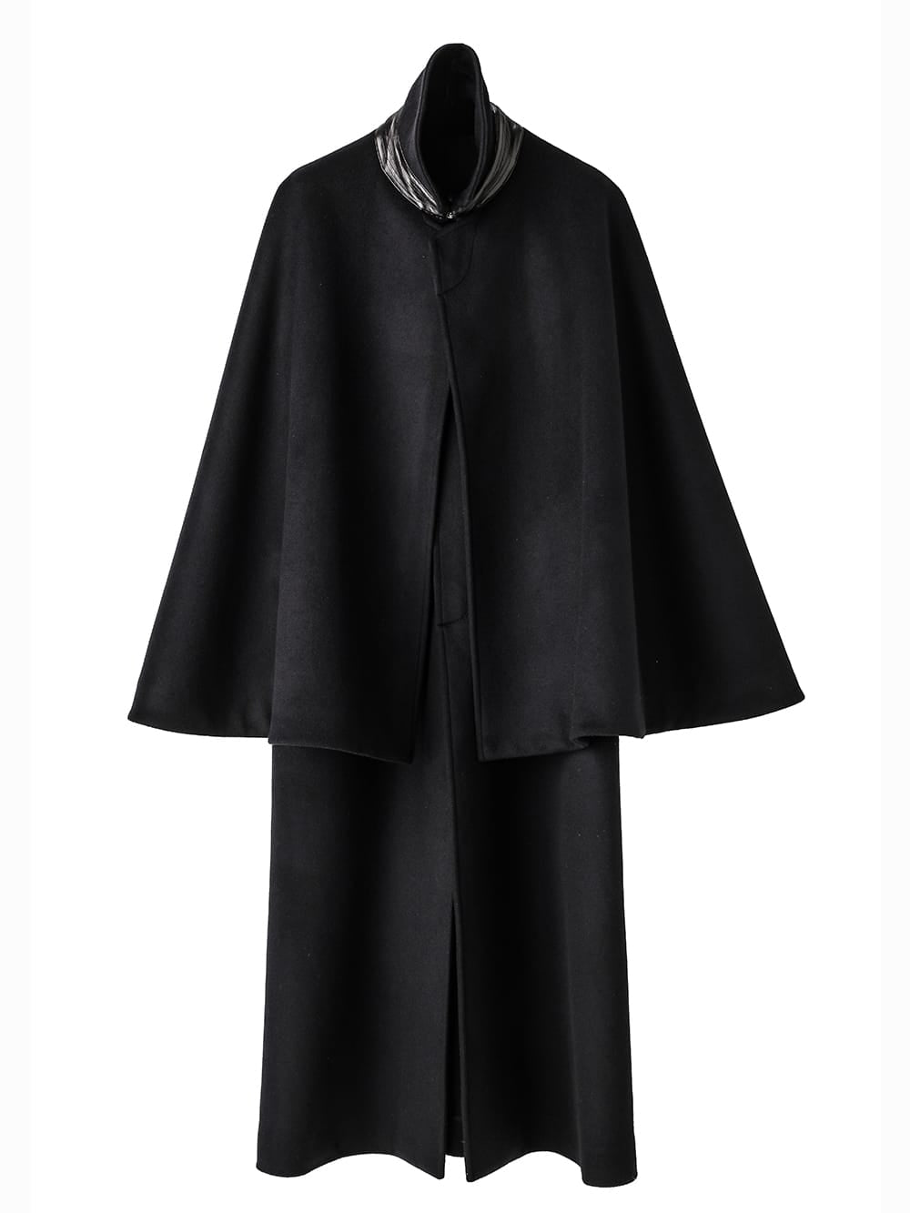 sj.0023AW25-black ケープコート The Black-and-White Realism 2025