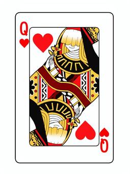 トランプ（ハートのクイーン）イラスト - No: 24053158｜無料イラスト