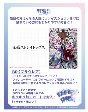 ヴァイスシュヴァルツブラウに『文豪ストレイドッグス』が登場