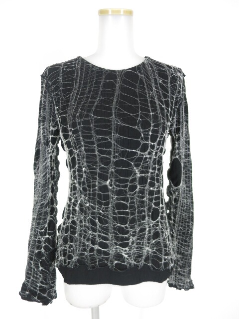 alice auaa 蜘蛛の巣ネットロングスリーブカットソー アリスアウアア