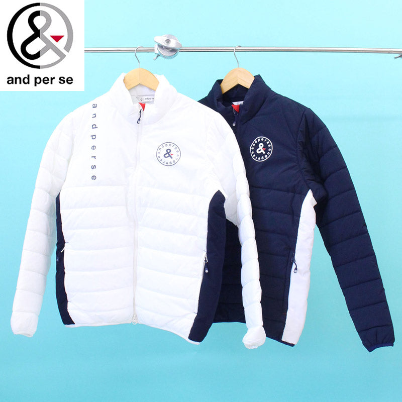 and per se アンパスィ ゴルフウェア メンズ 中綿ジャケット ブルゾン