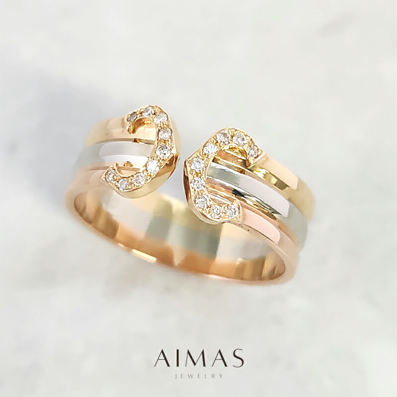 楽天市場】【Cartier】カルティエ リング ダイヤ 2C ドゥーブルC C2