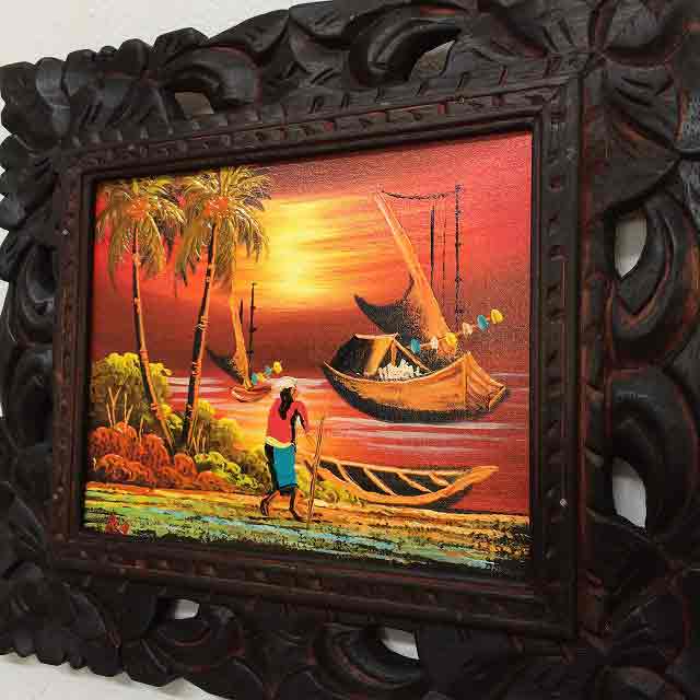 楽天市場】【インテリア雑貨 おしゃれ バリ風】 バリ絵画 風景画 海辺