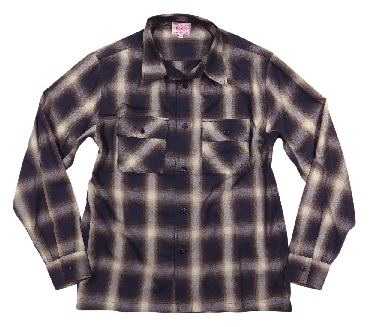 楽天市場】チェックシャツ オンブレ（カラーブラウン）（メンズ
