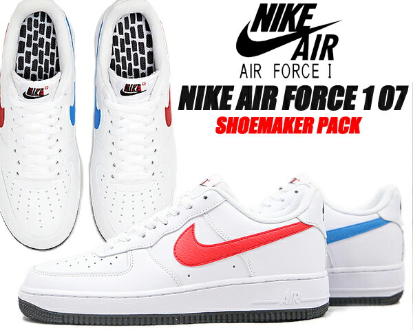 楽天市場】NIKE AIR FORCE 1 07 SHOEMAKER PACK white/university red