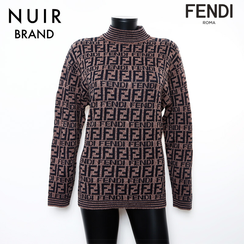 楽天市場】フェンディ FENDI ズッカ柄 セーター モックネック ニット