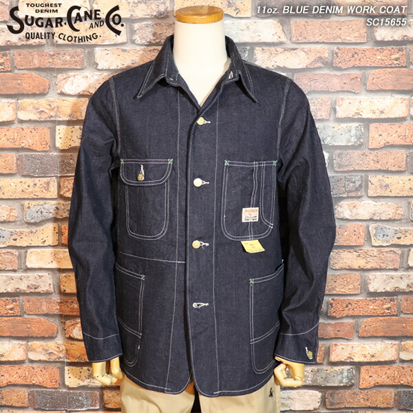 楽天市場】SUGAR CANE シュガーケーン 11oz. BLUE DENIM WORK COAT