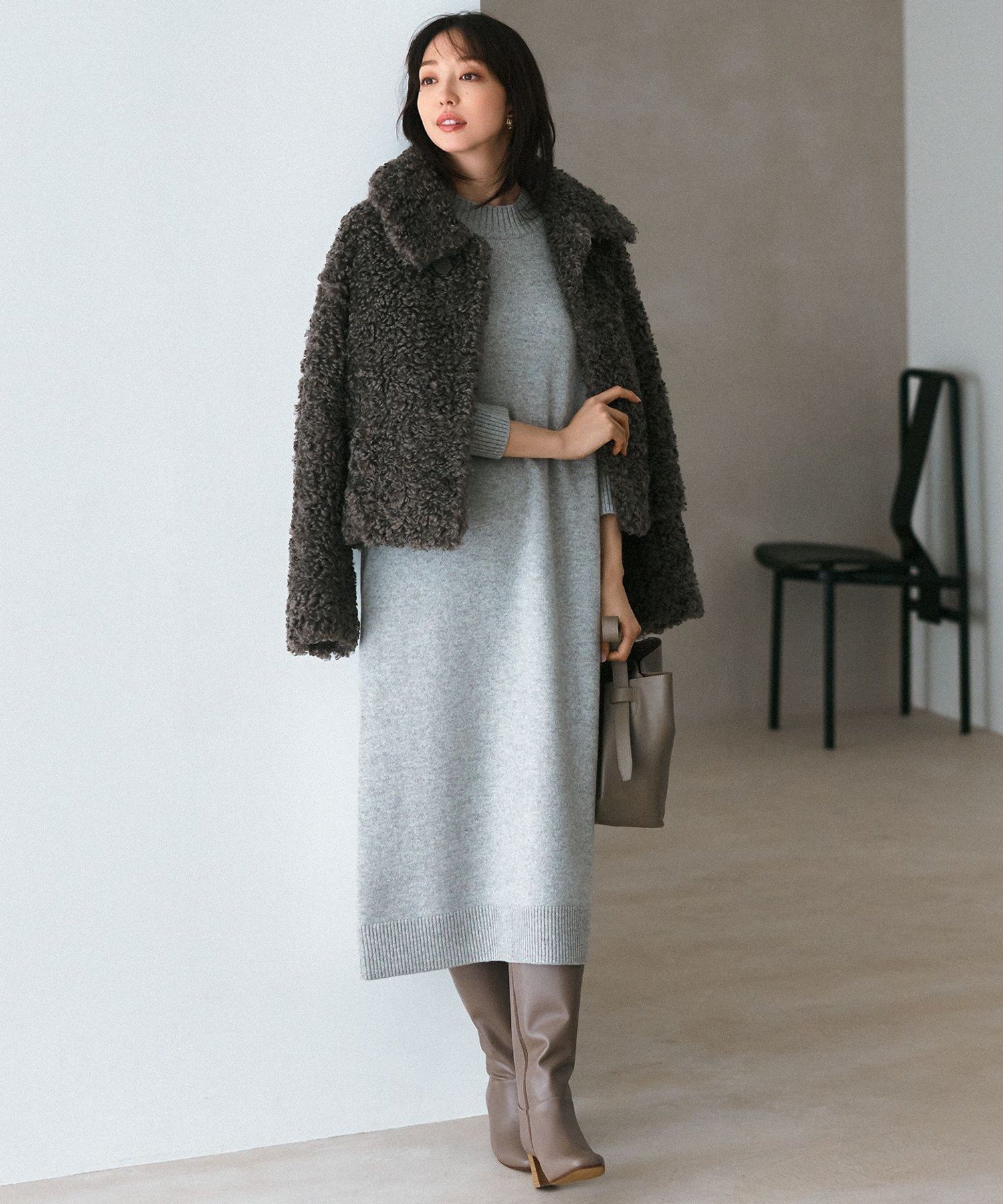 23区｜【洗える】カシミヤブレンド ニットワンピース | Rakuten