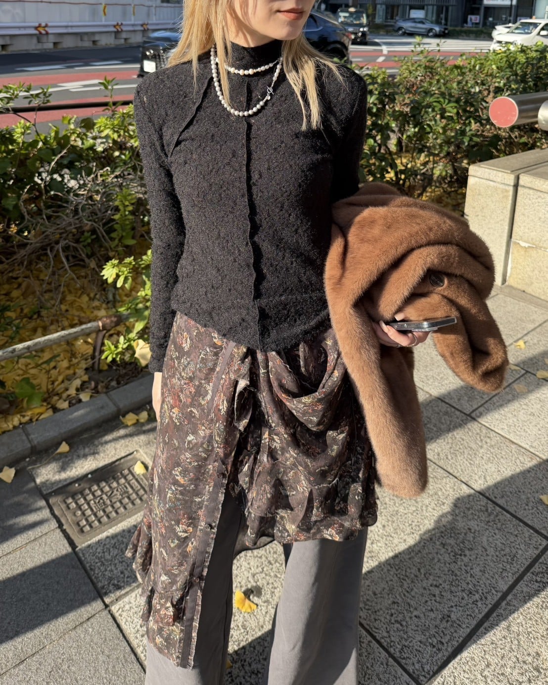 LE CIEL BLEU｜ハイネックストレットレーストップ / High Neck Stretch