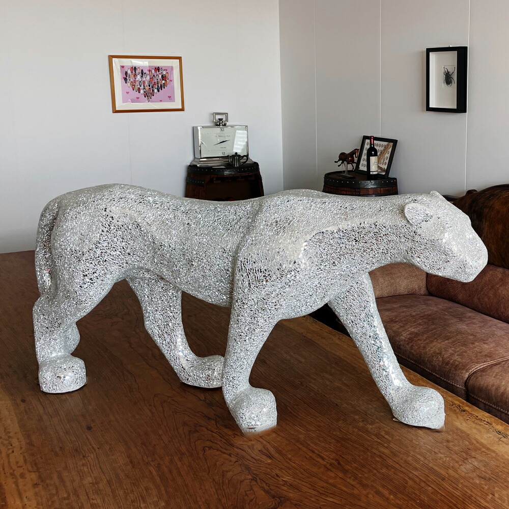 楽天市場】白ヒョウ オブジェ インテリア 置き物 モダン 北欧 玄関