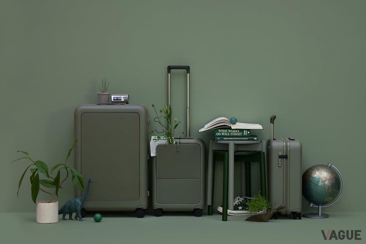 自然界から着想を得たモスグリーンが旅の心を満たす――スーツケース