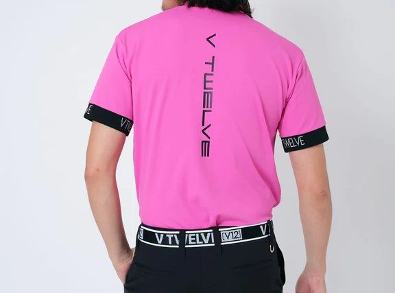 V12 - 【ポイント10倍】S/JAQUARD MOCK | モックネックシャツ | ピンク