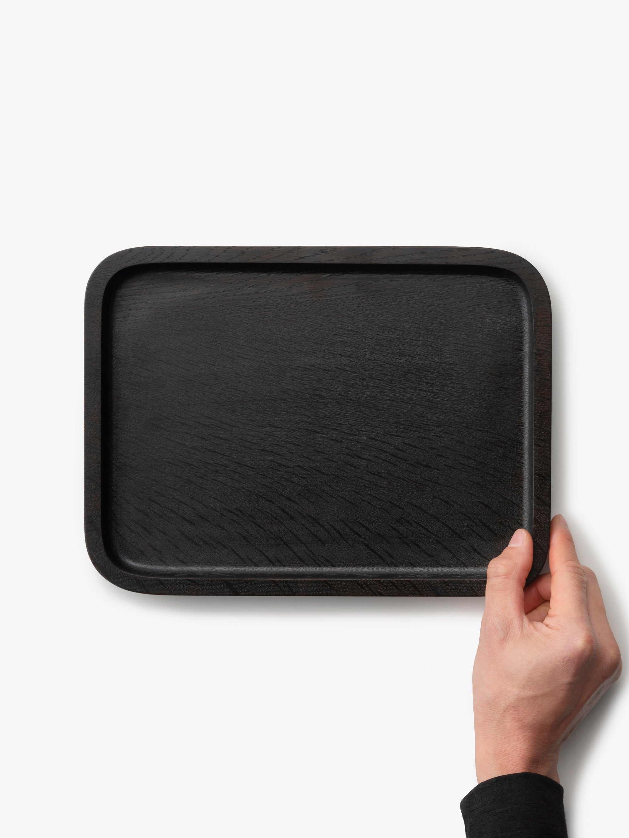 □盆 拭き漆 280×210｜山口和宏