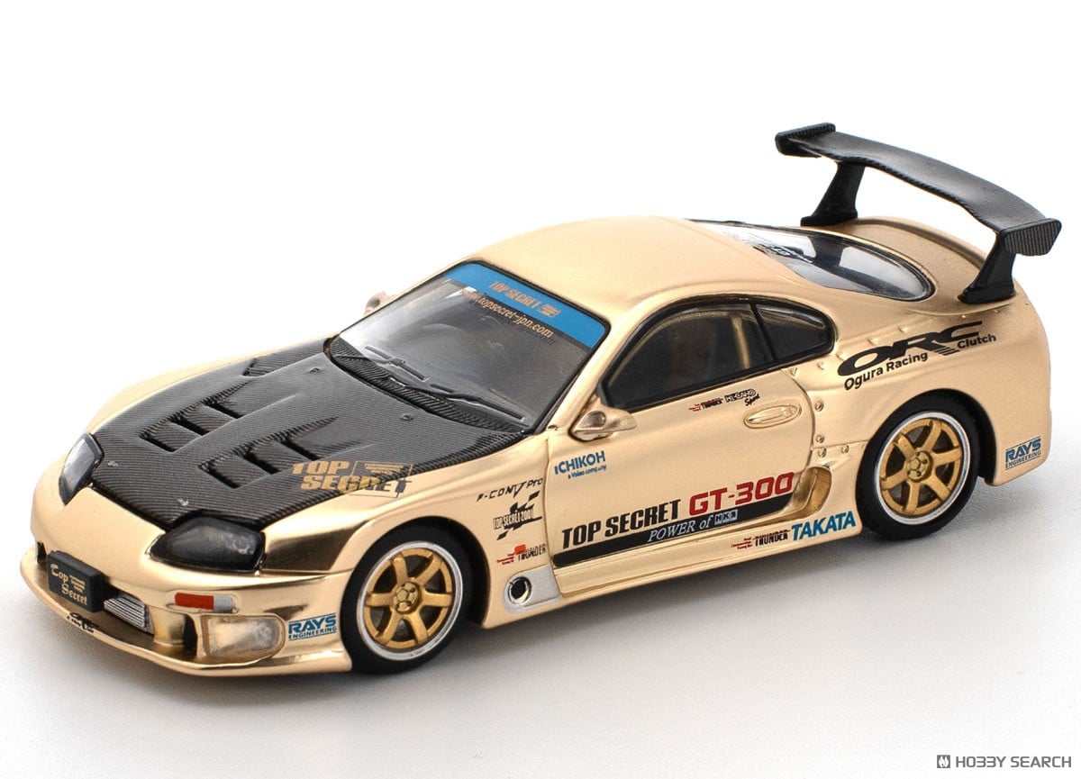 トップシークレット GT300 スープラ - クロームゴールド (ミニカー