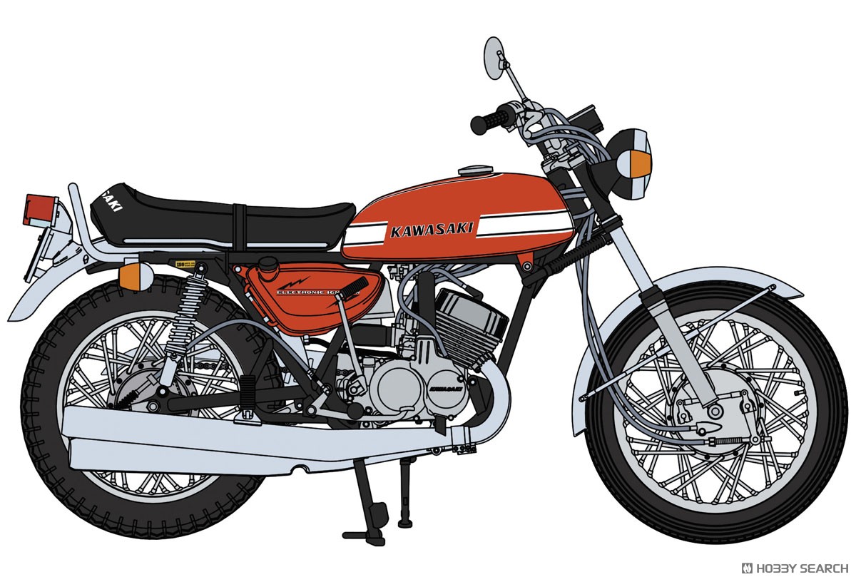 カワサキ 500-SS/MACH III (H1A) `レッドカラー` (プラモデル