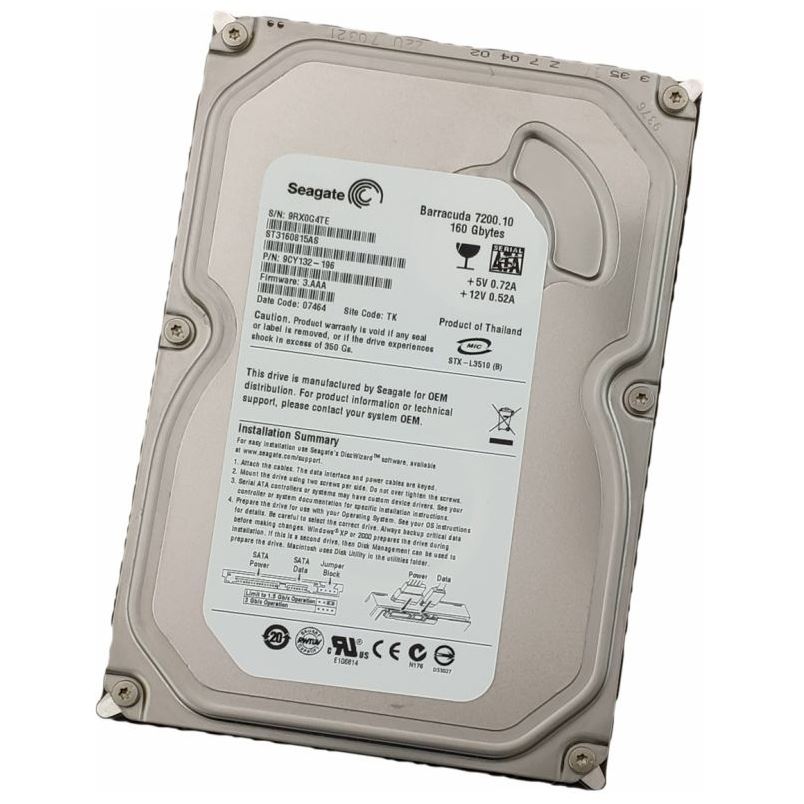 Specification sheet (buy online): ST3160815AS Seagate Barracuda