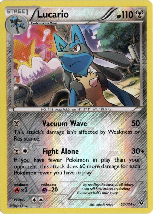 ルカリオ 海外版 英語版 リバホロ Lucario - 63/124 -【Card Chicken】