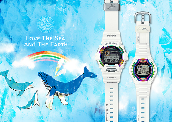 イルカ・クジラが描く虹をモチーフにした“G-SHOCK”＆“BABY-G” | CASIO