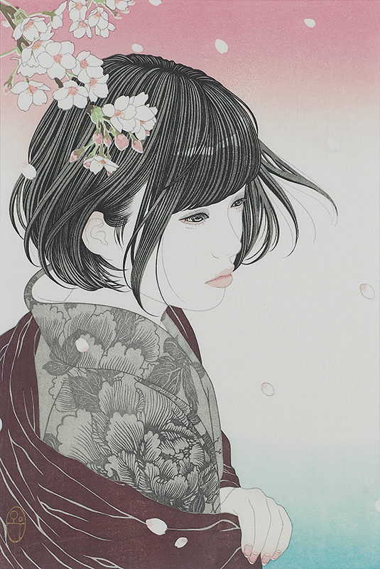 花ざかり | 宮﨑優 | アダチ版画 現代の浮世絵