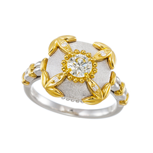 GSTV パラジウムシルバー950 アメシスト 天然ホワイトジルコン Violet