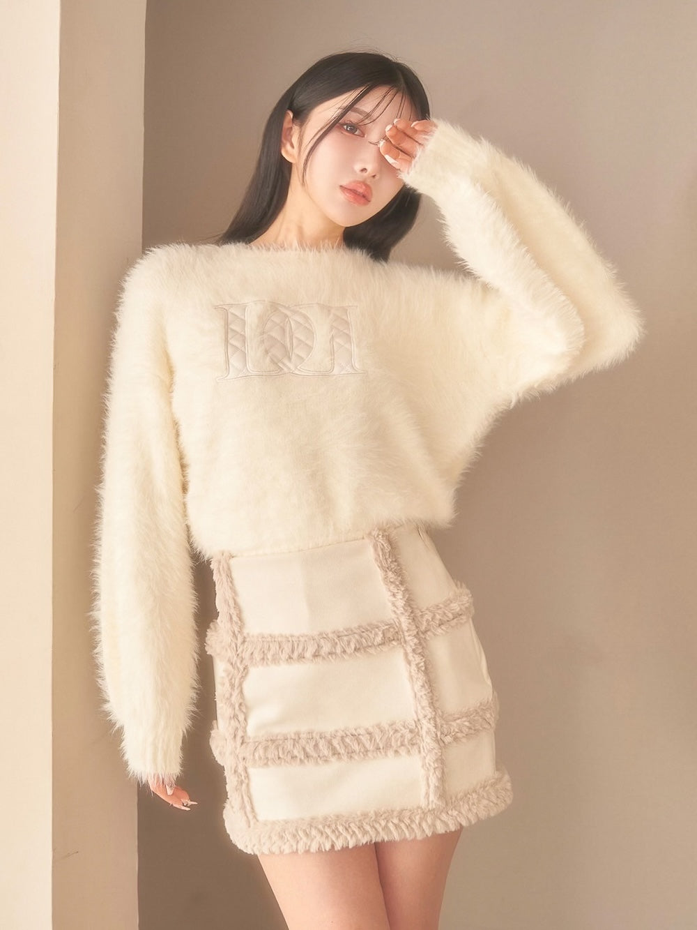 キルトロゴシャギーニットトップス – Darich (ダーリッチ)