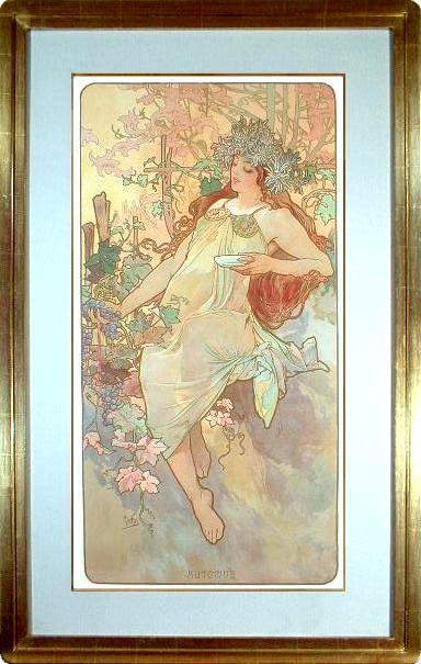 アルフォンスミュシャ 四季－秋(オリジナル）