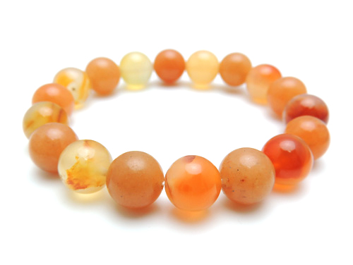 パワーストーンブレスレット カーネリアンAAAA(7月誕生石)10ミリ