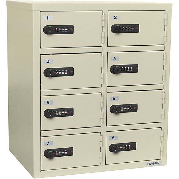 EIKO エーコー 貴重品保管庫＜数字合わせ式＞緊急解錠付 1列4段4人用