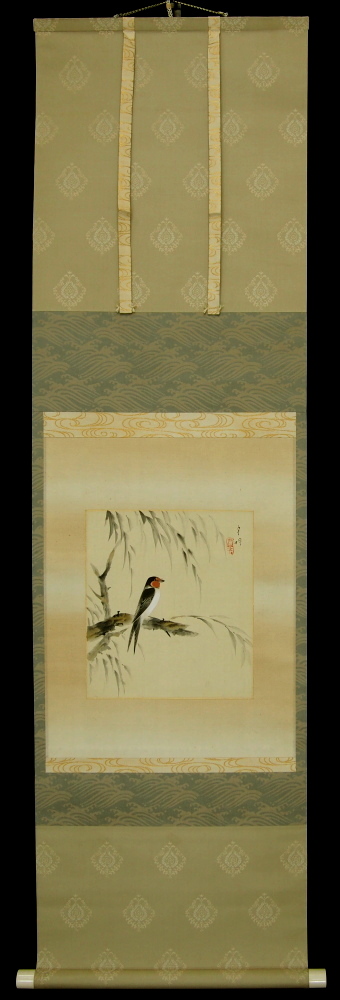 京都の掛軸専門店 古美術神宮堂 掛軸 水墨花鳥画