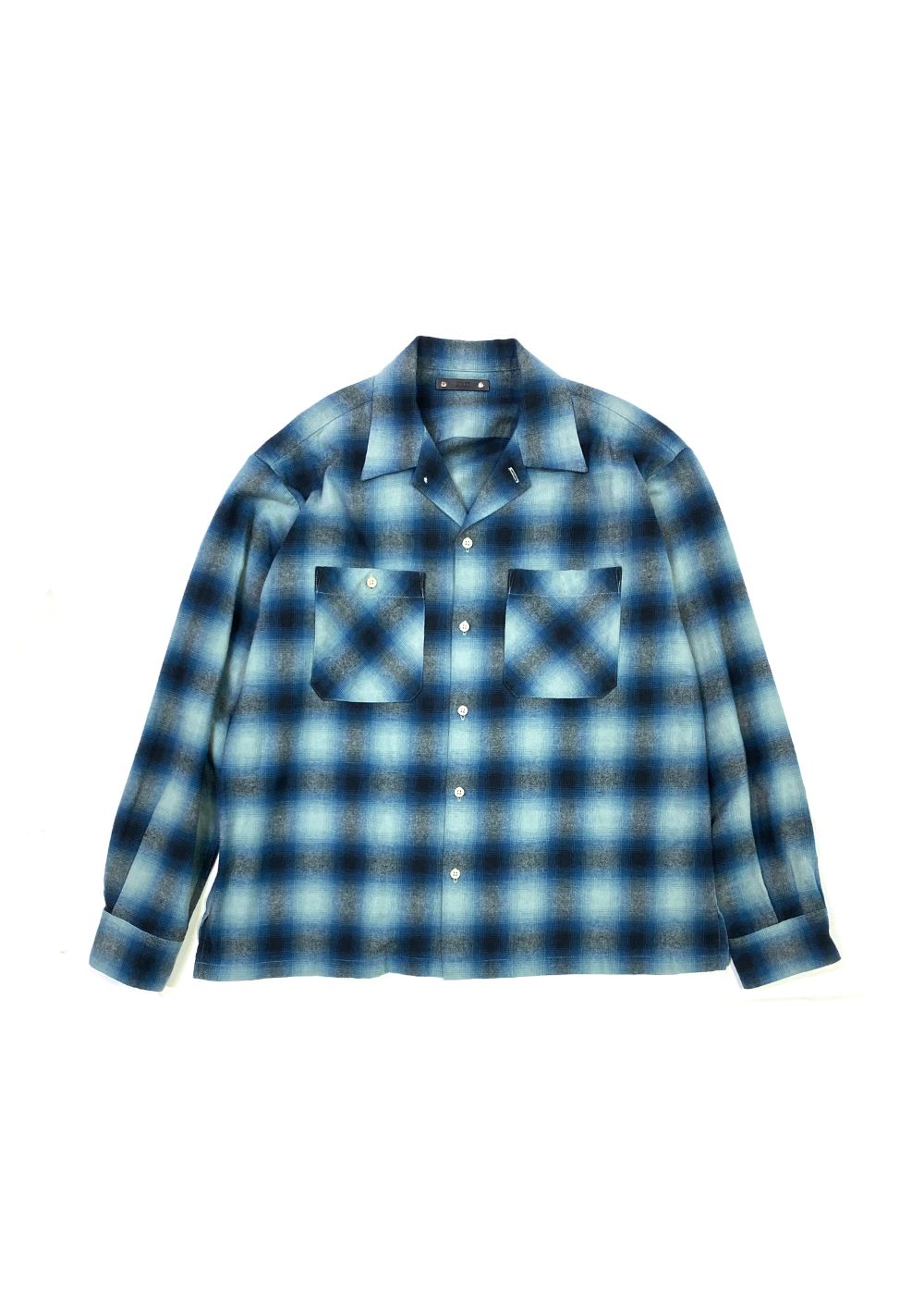 MINEDENIM - C.Flannel Ombre Open Collar SH Collar SH (BPT