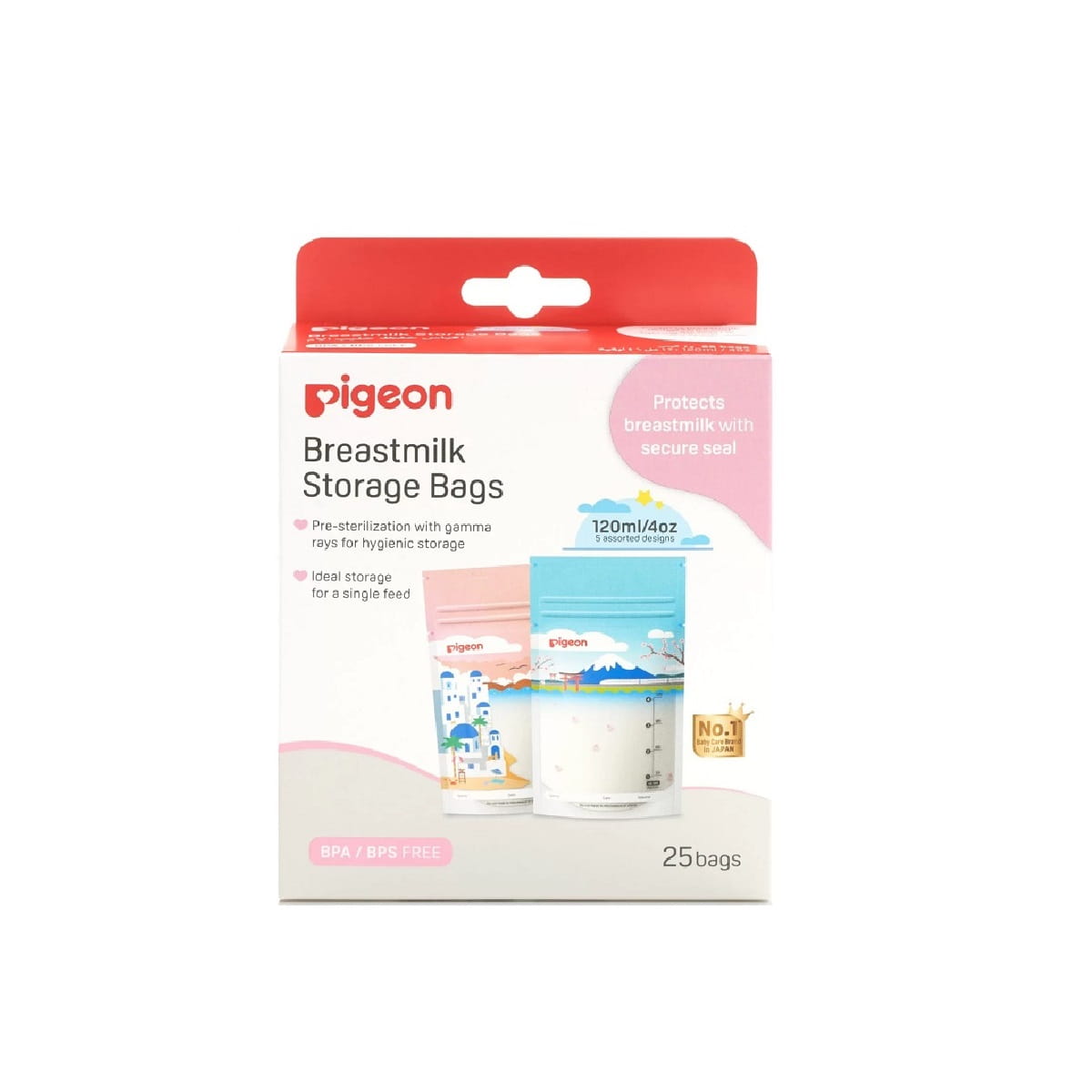 Pigeon Breastmilk Storage Bags 120ml Holiday | Mothercare SG