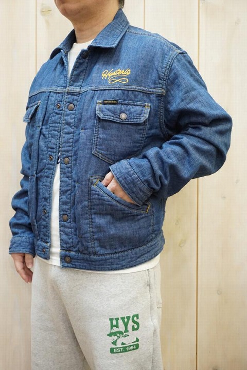 HYSTERIC GLAMOUR】02231AB09 WHIPLASH刺繍 パイルデニムジャケット