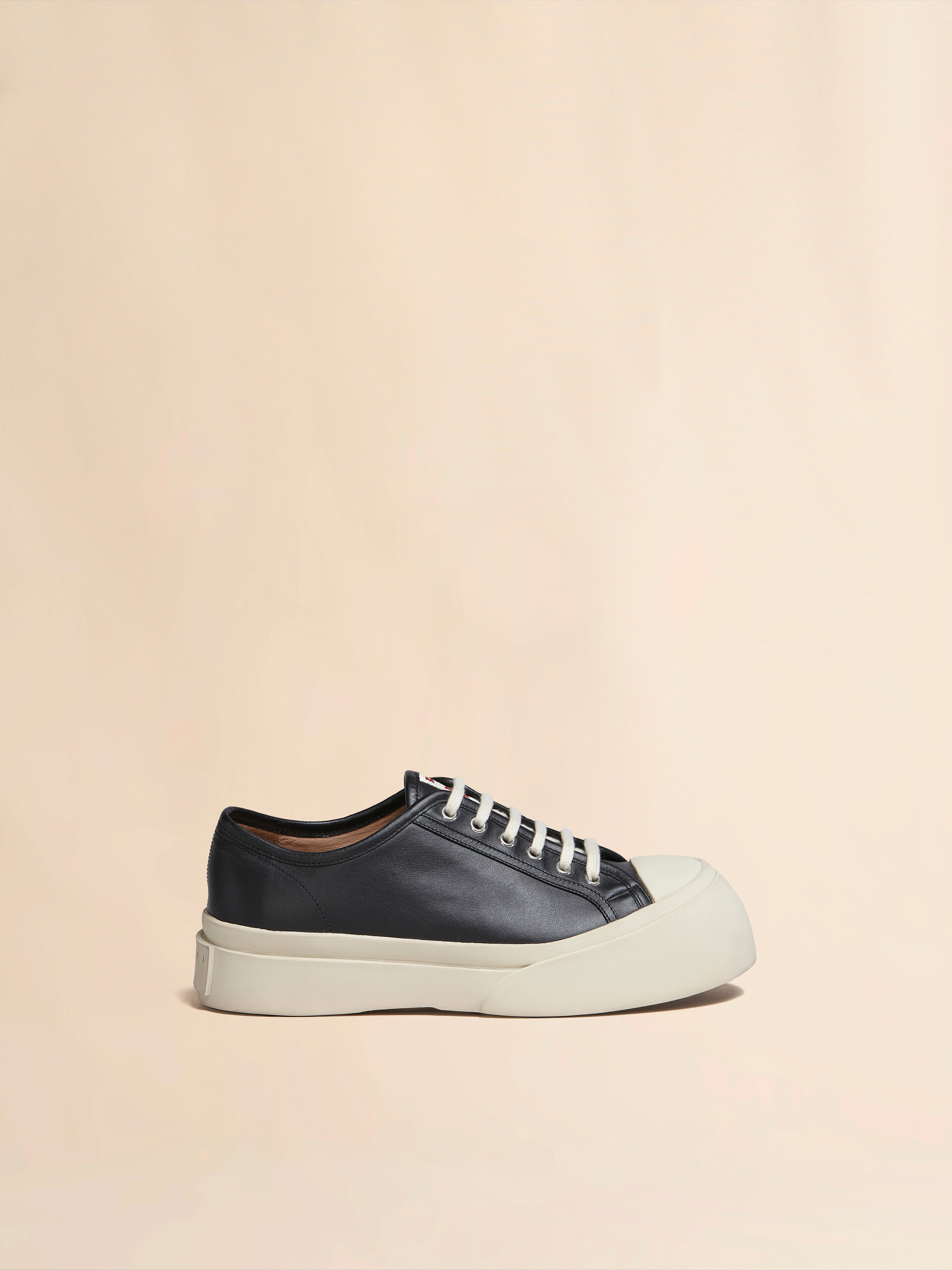 Black nappa leather Pablo lace-up sneaker | Marni