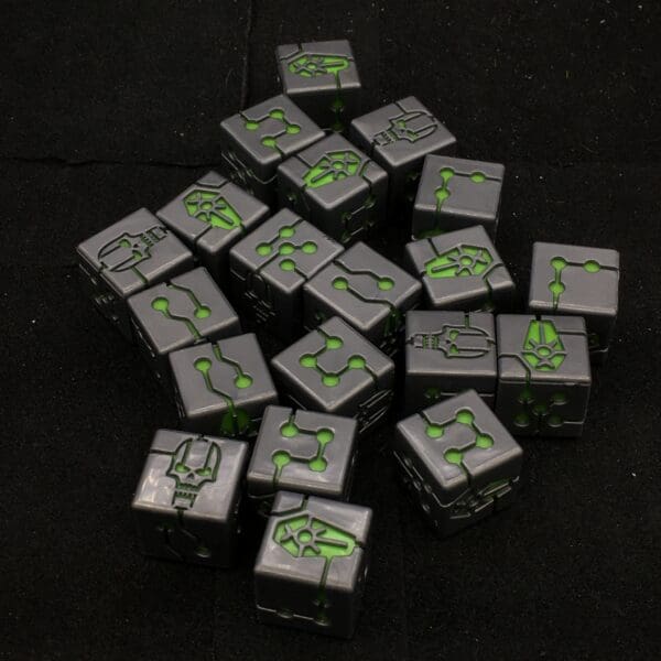 Necrons Dice Set (x20) - #102062 - Mindtaker Miniatures