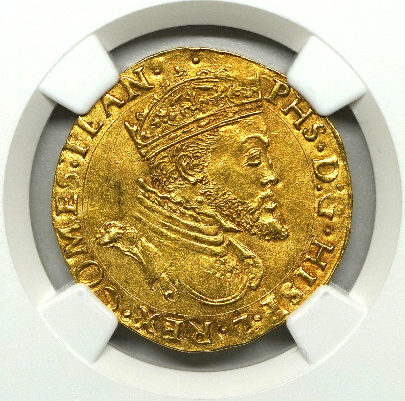 最高鑑定】1555-76年 フェリペ2世 レアルドール金貨ドール金貨 MS64+