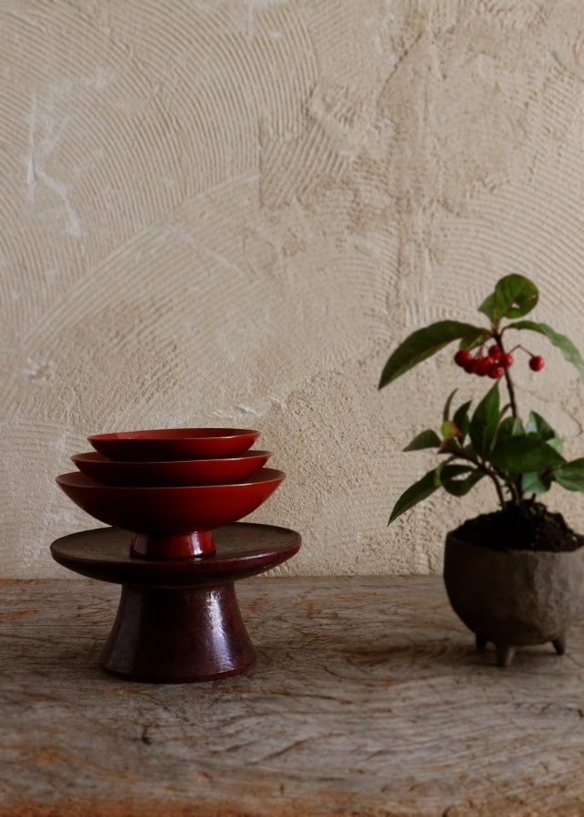 蒔絵三つ組盃 三宝 漆皿 漆器 漆盆 酒器 お正月