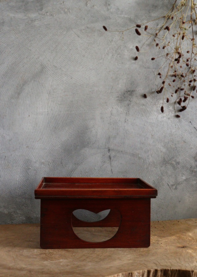 春慶塗り 足付き膳 透かし お盆 お膳 Antique Sam's Collection