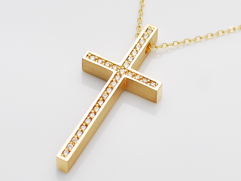 TWO ME CROSS NECKLACE/YG+DIA/GARDEL（ガーデル） - DEFI - シルバー