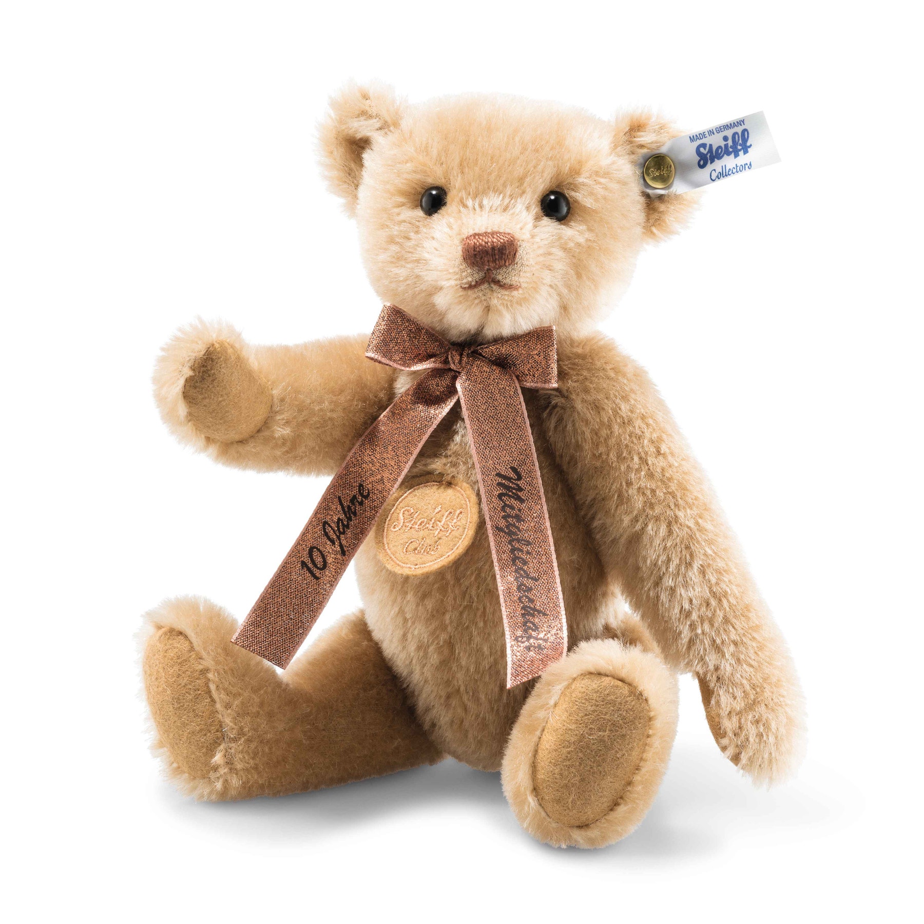 Loyalty Teddy Bear 10-Year Club Membership, 9 in, orange - Steiff.com