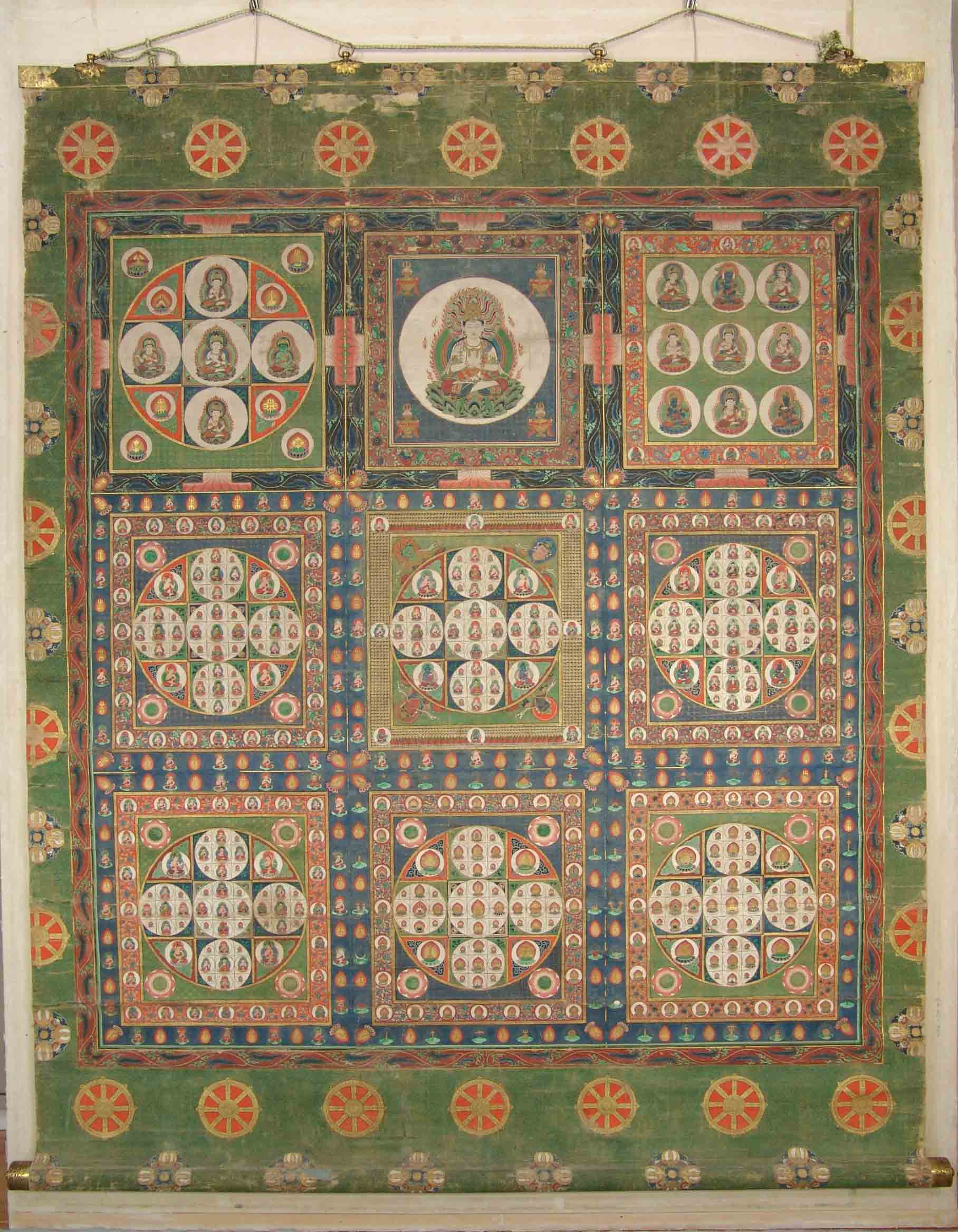 絹本著色 両界曼荼羅図 （西明寺）