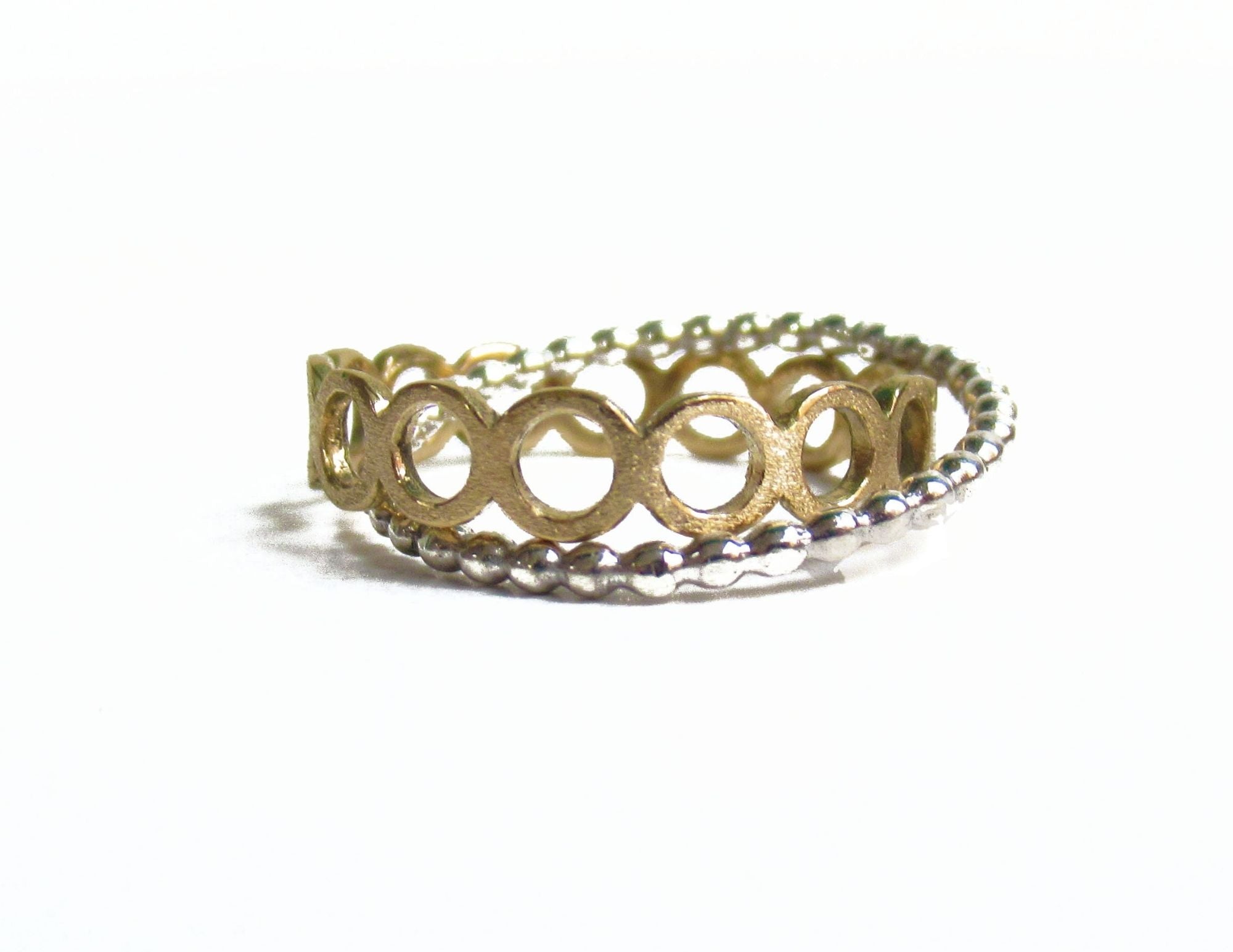 crossing circle ring / K18,Silver – Perché?