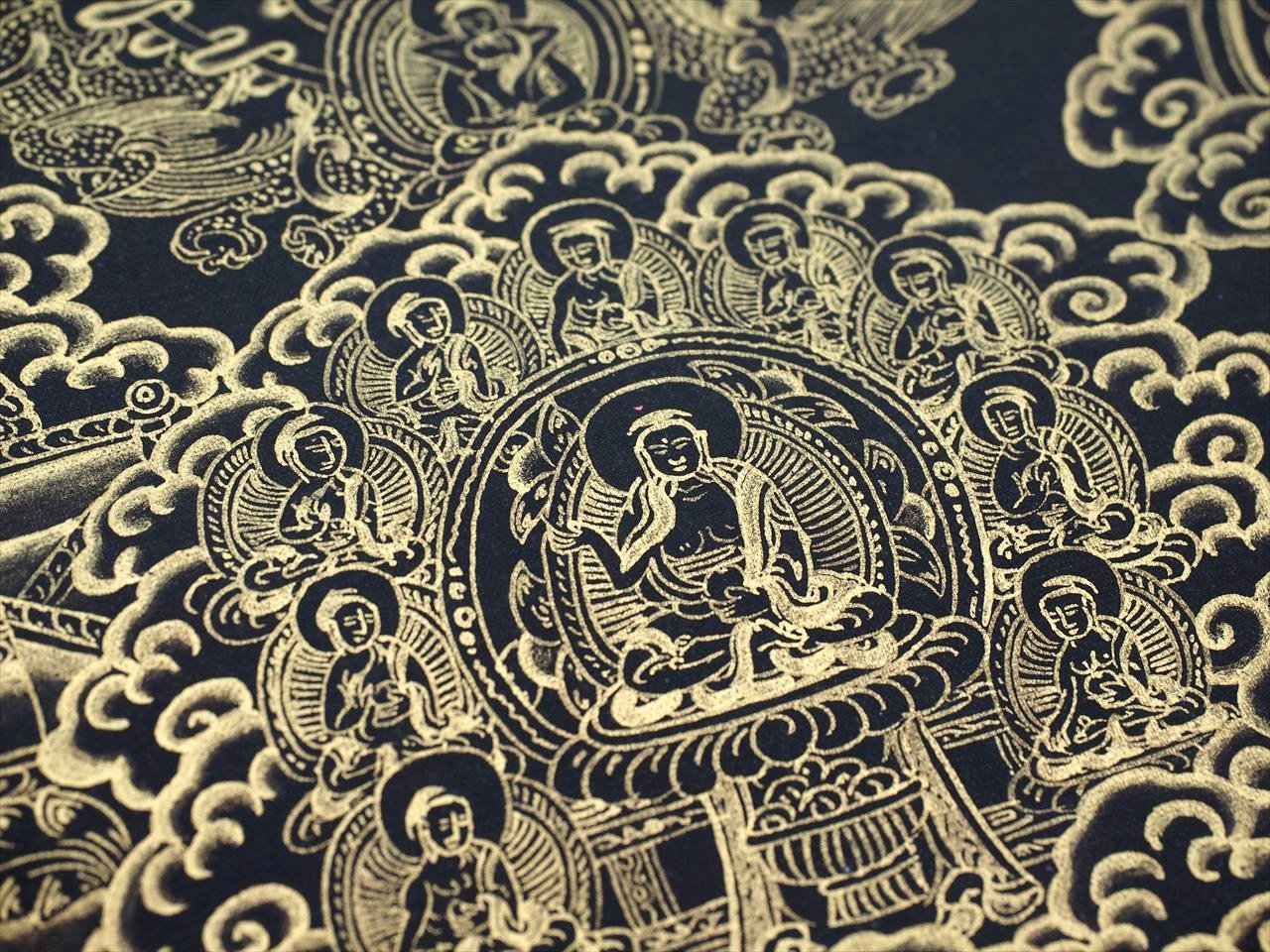 ◇現地より直送！職人による肉筆◇貴重な本物・曼荼羅（マンダラ