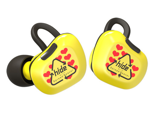hideモデルの完全ワイヤレスイヤホン発売決定。Yellow Heartをモチーフ