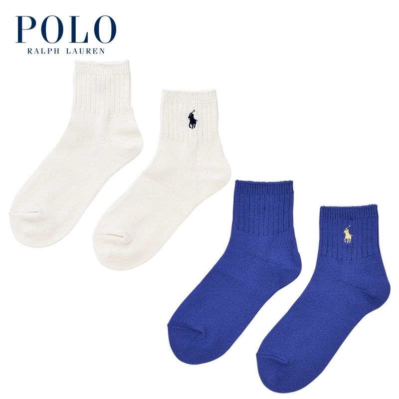 POLO RALPH LAUREN ポロ ラルフ ローレン クウォーターソックス 2足