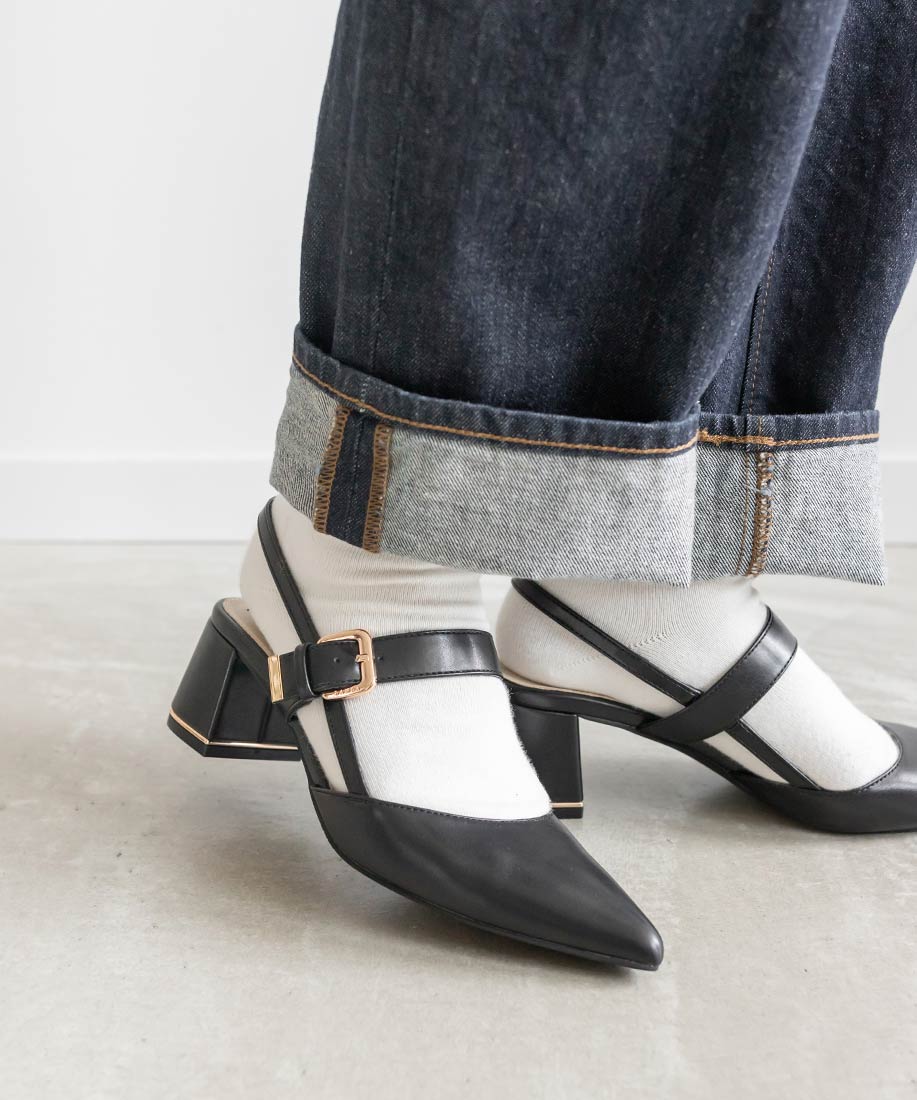 ゴールドパーツバックストラップパンプスRANDA公式サイト