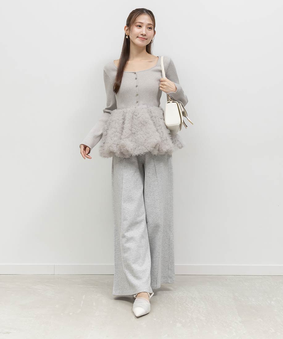 デザインチュールペプラムリブニットRANDA公式サイト