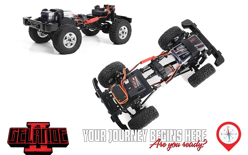 RC4WD 1/18 Gelande II RTR w/ Black Rock Body Set (Orange)-Z-